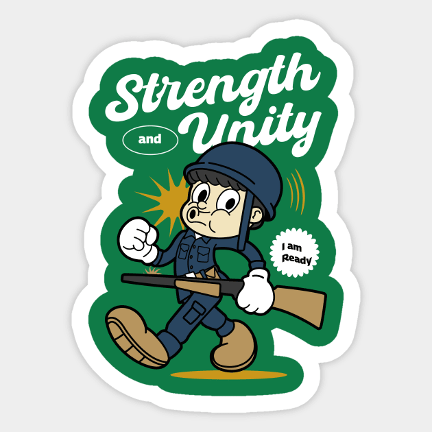 Strengh and Unity Sticker by Harrisaputra